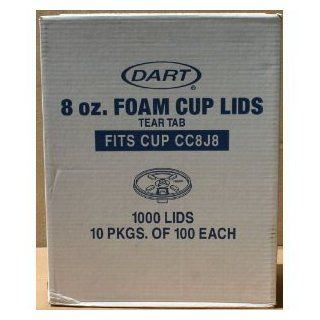 DART 8oz FOAM CUP LIDS FOR CC8J8 FOAM CUPS * 1000 LIDS: Industrial & Scientific