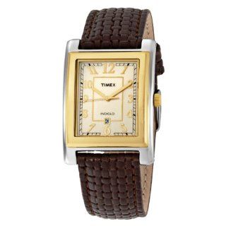 Timex Men's T2M439 Classic Brown Braided Leather Strap Watch at  Men's Watch store.