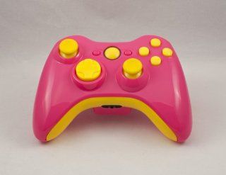 GLOSS PINK/YELLOW Xbox 360 Modded Controller (Rapid Fire) COD GHOSTS, Call of Duty MW3, Black Ops 2, MW2, MOD GAMEPAD: Video Games
