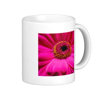 hot pink gerber daisy coffee mugs