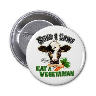Save a Cow Pinback Buttons