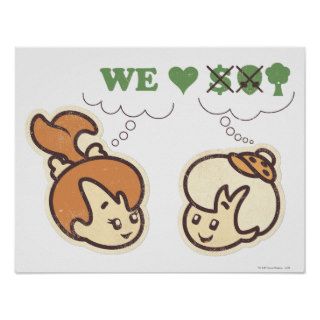 Pebbles and Bam Bam Love Nature Poster