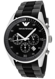 Emporio Armani AR5866  Watches,Mens Chronograph Grey & Black Rubber, Chronograph Emporio Armani Quartz Watches