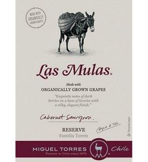 Miguel Torres Las Mulas Cabernet Sauvignon Reserve 2008 750ml Chile 12 pack case: Wine