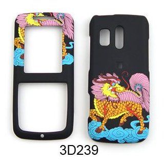 Samsung Messenger R450/R451 (Straight talk) 3D Embossed, Colorful Kirin on Black Hard Case/Cover/Faceplate/Snap On/Housing/Protector: Cell Phones & Accessories