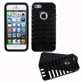Hard Plastic Snap on Cover Fits Apple iPhone 5 5S Black/Black Microphone Fusion Plus A Free LCD Screen Protector AT&T, Cricket, Sprint, Verizon (does NOT fit Apple iPhone or iPhone 3G/3GS or iPhone 4/4S or iPhone 5C): Cell Phones & Accessories
