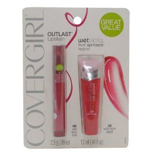 CoverGirl Outlast Lipstain #440 and Wet Slicks Lipgloss #530 Value Pack: Beauty