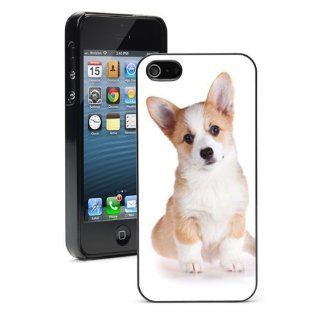 Apple iPhone 4 4S 4G Black 4B453 Hard Back Case Cover Color Cute Corgi Puppy Dog: Cell Phones & Accessories