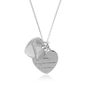 Forever Sisters Two Hearts Pendant in Sterling Silver   Zales