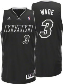 NBA Men's Miami Heat Dwyane Wade Black Black White Swingman Jersey (Black/White, Small) : Sports Fan Jerseys : Clothing