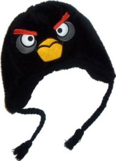 Black Bird    Angry Birds Plush Knit Peruvian Hat: Clothing