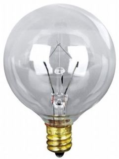 Long Life Vanity Globe Light Bulb (Pack of 2) Glass Color: Clear, Wattage: 25W: Home Improvement