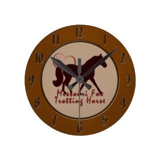 Missouri Fox Trotting Horse Hearts Round Clocks