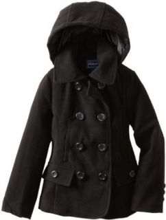 Rothschild Girls 7 16 Peacoat with Hood, Black, Medium: Clothing