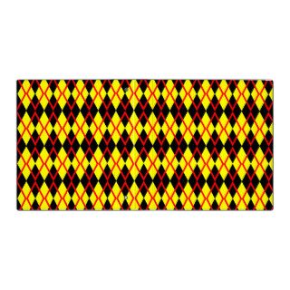 Argyle Pattern Binder  Black, Yellow, Red