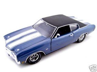 1970 Chevy Chevelle SS 454 1/24 Blue w/White Stripes: Toys & Games