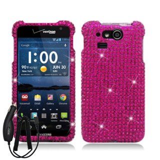 KYOCERA HYDRO ELITE C6750 PINK DIAMOND BLING COVER HARD CASE + FREE CAR CHARGER from [ACCESSORY ARENA] Cell Phones & Accessories