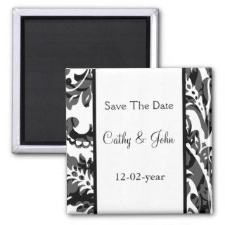 black and white cheap  Save the date magnet