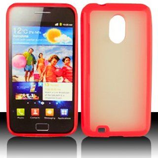Red Clear Softgrip Hybrid TPU Gel Case for Samsung Galaxy S2 Sprint (Epic 4G Touch D710) +Stylus: Cell Phones & Accessories