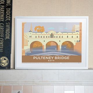 pulteney bridge bath print by andy tuohy design
