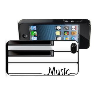 Apple iPhone 4 4S 4G Black 4B488 Hard Back Case Cover Color Piano Keys Music: Cell Phones & Accessories