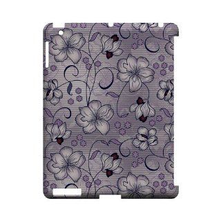 [Geeks Designer Line] Floral Stripes Hint of Purple Apple iPad 2nd Gen Plastic Case Cover [Anti Slip] Supports Premium High Definition Anti Scratch Screen Protector; Durable Fashion Snap on Hard Case; Coolest Ultra Slim Case Cover for iPad 2nd Gen Supports
