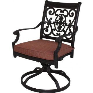 Darlee St. Cruz Cast Aluminum Patio Swivel Rocker Dining Chair   Antique Bronze  Do Me Please  Patio, Lawn & Garden
