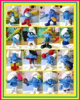 2011 SMURFS THE MOVIE EXCLUSIVE FIGURE SET OF 16 SMURF CHARACTER TOYS: Toys & Games