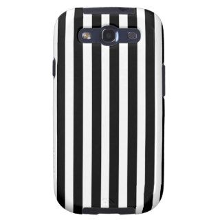 Black White Stripes Vertical Striped Pattern Retro Samsung Galaxy S3 Cases