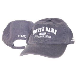University of Notre Dame "1842" Womens Adjustable Slouch Fit Baseball Hat   Navy : Sports Fan Baseball Caps : Sports & Outdoors