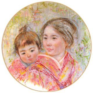 Edna Hibel, Royal Doulton Hibel Sayuri and Child Limited Edition Plate w/box by Edna Hibel, Original Box and Certificate of Authenticity Included, Valued at $499   Decorative Plaques