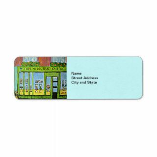 Fort Myers Beach Florida Art Gallery Painting Return Address Labels
