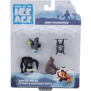 Ice Age 3 Continental Drift 4 Piece Mini Figure Set   Cupta/Silas/Flynn/Captain Cutt: Toys & Games