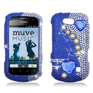 Aimo ZTEX501PCLDI637 Dazzling Diamond Bling Case for ZTE Groove X501   Retail Packaging   Pearl Blue: Cell Phones & Accessories