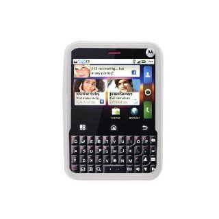 Motorola Charm MB502 Translucent White Soft Silicone Gel Skin Cover Case: Cell Phones & Accessories