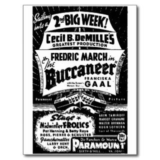 The Buccaneer Vintage Advert 1938 Postcards