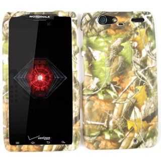 Camouflage Hunter Green Leaves Camo Snap on Cover Faceplate for Motorola RAZR MAXX xt913: Cell Phones & Accessories