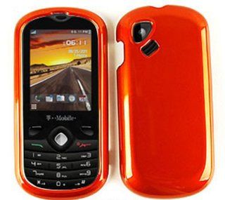 ACCESSORY HARD SHINY CASE COVER FOR ALCATEL SPARQ 606A SOLID BURNT ORANGE: Cell Phones & Accessories