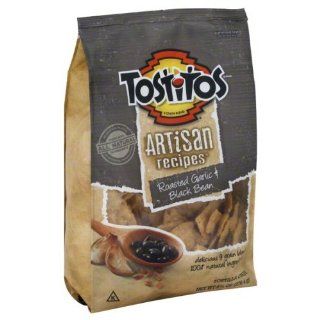 Tostitos Artisan Recipes Tortilla Chips Black Bean & Roasted Garlic 9.75 Oz (Pack of 12) : Tortilla Chips And Crisps : Grocery & Gourmet Food