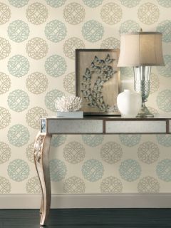 Candice Olson Shimmering Details Duo Wallpaper by York Wallcoverings