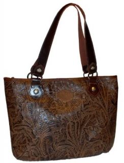 Harley Davidson Women's Floral Brown Tote. CH456: Clothing