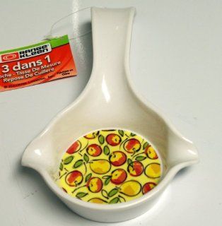 Range Kleen 3 in 1 Spoon Rest measuring Cup ladle Fruit Explosion Design: Kitchen & Dining