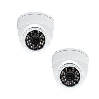 (2) 520TVL 1/3" Sony CCD Aluminum Dome Indoor Security Camera with Power Adapter Kit   26 IR LED, 3.6mm Lens Wide Angle. Good for Indoor Surveillance. Super Low 0 Lux Minimum : Camera & Photo