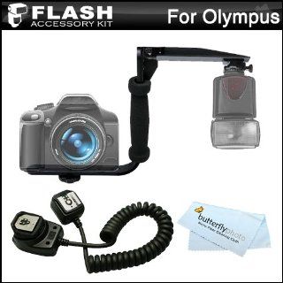 Rotating Flash Bracket Grip + Off Camera AF TTL Cord For Olympus EP 1, EP 2, E P3, E PL2, E PL3, E 410E 510E 520E 620E 30 And OM D E M5 Digital Camera : On Camera Video Lights : Camera & Photo