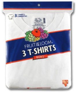 Fruit of the Loom Boy's 3 Pack Crew Neck Tee   #525B: Clothing