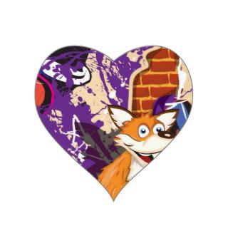 Urban fox Cartoon Stickers