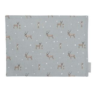 stag fabric placemat by sophie allport