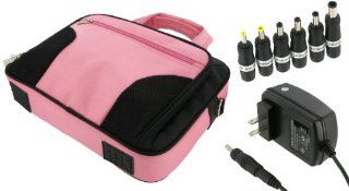 rooCASE 2n1 Acer AO532h 2326 10.1 Inch Onyx Blue Netbook Carrying Case and DC Wall Adapter Charger   Pink / Black Deluxe Bag: Computers & Accessories