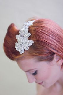 beaded lace hair comb by holly young headwear