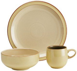 Denby 4 Piece Place Setting, Fire Yellow: Dinnerware Sets: Kitchen & Dining
